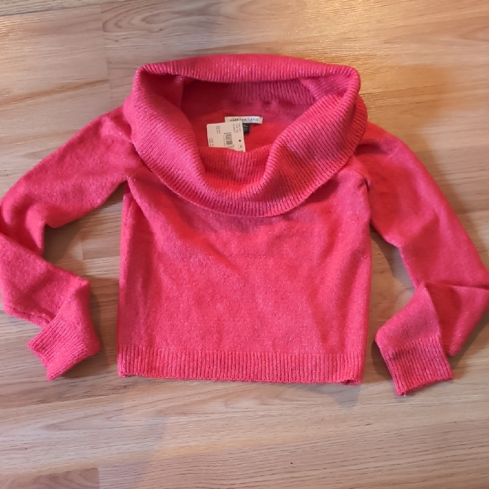 American Eagle Outfitters Red Cowl Neck Sweater